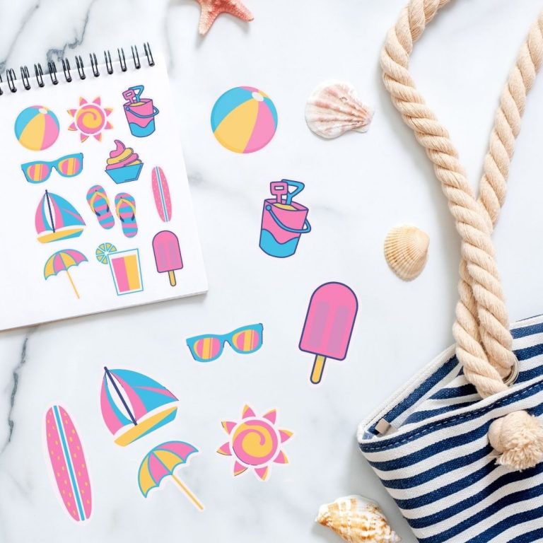 summer stickers 768x768